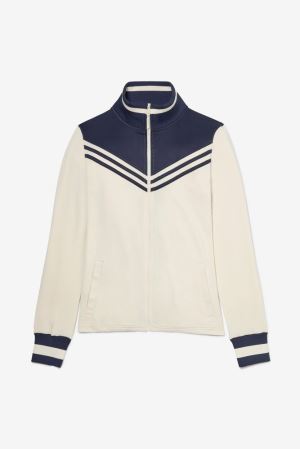 FILA Heritage Jackets Navy,Womens Tennis | CA.PQMBSF239